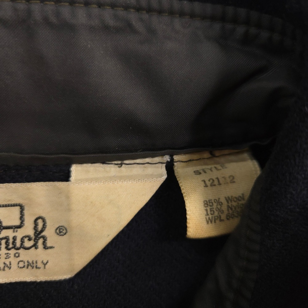 Vintage Woolrich Shirt Jacket Mens Medium Navy CPO Over Shirt Wool Blend Shacket - Picture 9 of 9